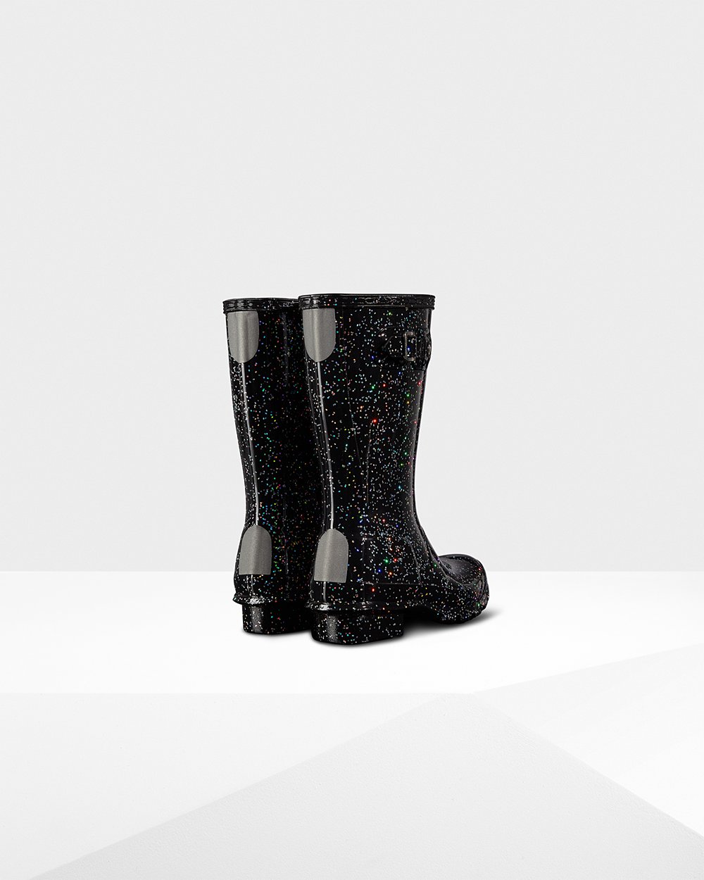 Kids Hunter Rain Boots Black - Original Big Giant Glitter - 9504238-RN